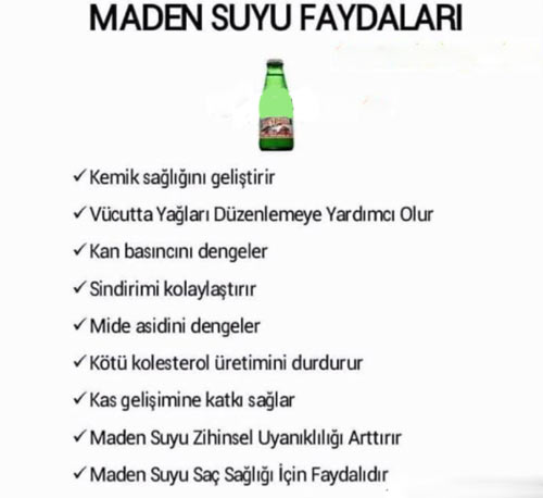 Maden suyunun bilinmeyen 9 faydası 2