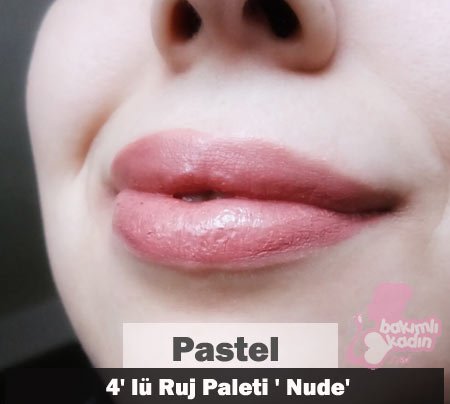 Pastel 4'lü Ruj Nude Paletler 2